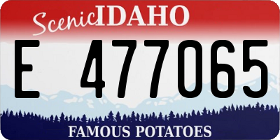 ID license plate E477065