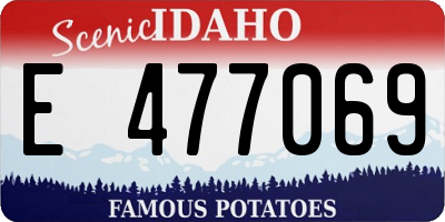 ID license plate E477069