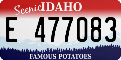 ID license plate E477083