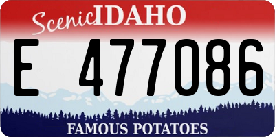 ID license plate E477086