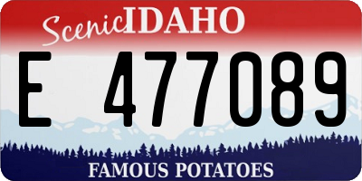 ID license plate E477089