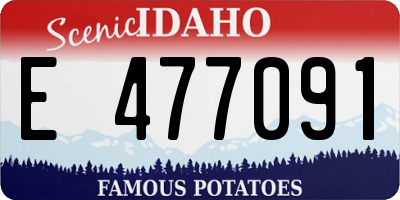 ID license plate E477091