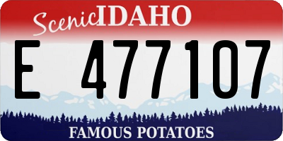 ID license plate E477107