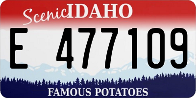 ID license plate E477109