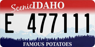 ID license plate E477111