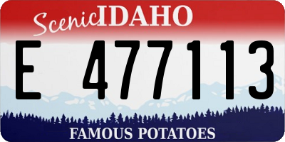 ID license plate E477113