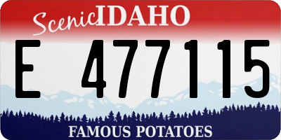 ID license plate E477115