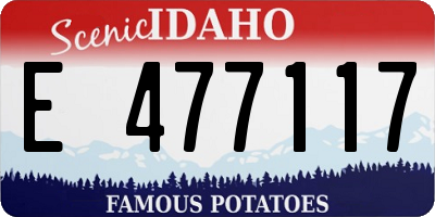 ID license plate E477117