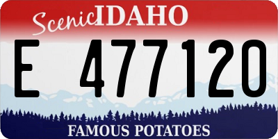 ID license plate E477120