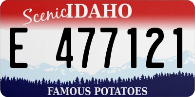 ID license plate E477121