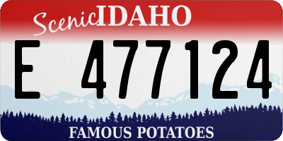 ID license plate E477124