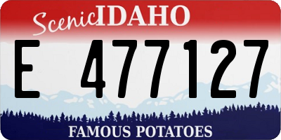 ID license plate E477127