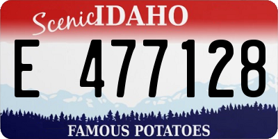 ID license plate E477128