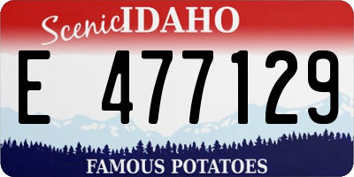 ID license plate E477129