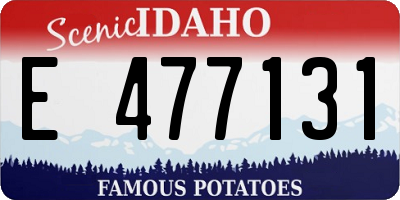 ID license plate E477131