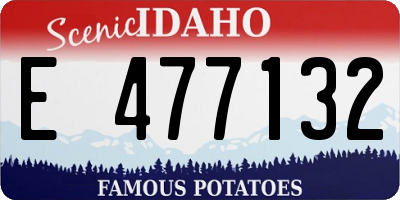 ID license plate E477132