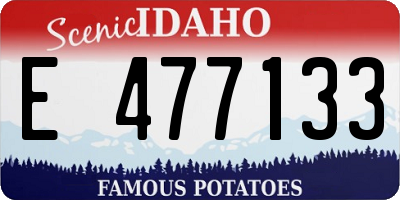 ID license plate E477133