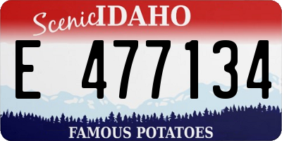 ID license plate E477134