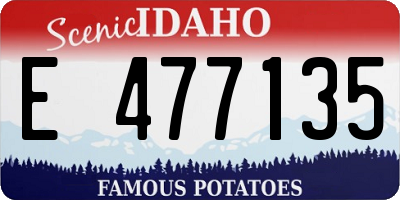 ID license plate E477135