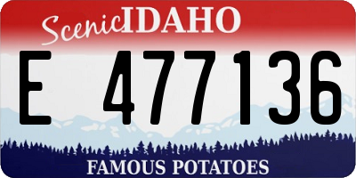 ID license plate E477136