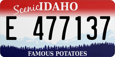 ID license plate E477137
