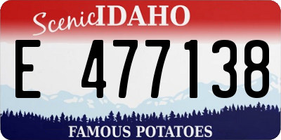 ID license plate E477138