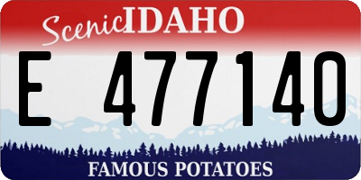 ID license plate E477140