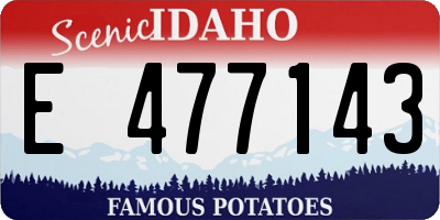 ID license plate E477143