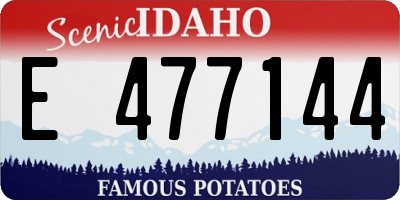 ID license plate E477144