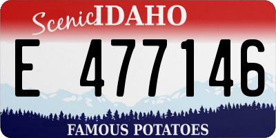 ID license plate E477146