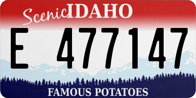 ID license plate E477147