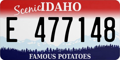 ID license plate E477148