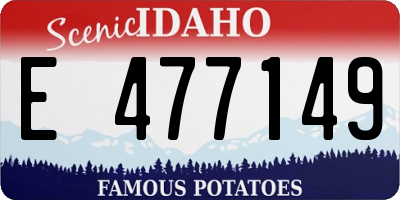 ID license plate E477149