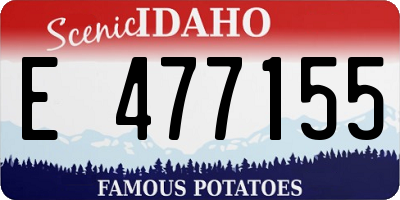 ID license plate E477155