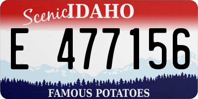 ID license plate E477156