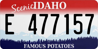 ID license plate E477157