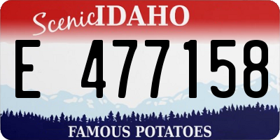 ID license plate E477158