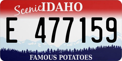 ID license plate E477159