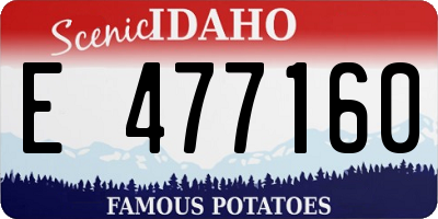 ID license plate E477160