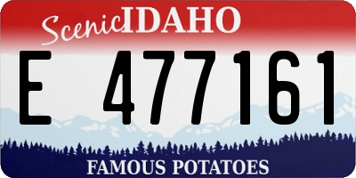 ID license plate E477161