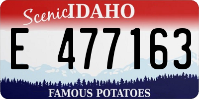 ID license plate E477163