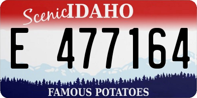 ID license plate E477164