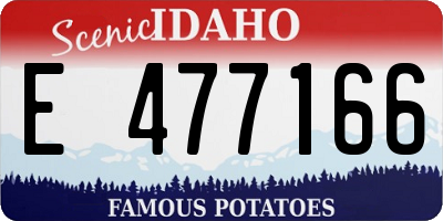ID license plate E477166