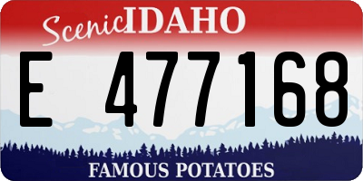 ID license plate E477168
