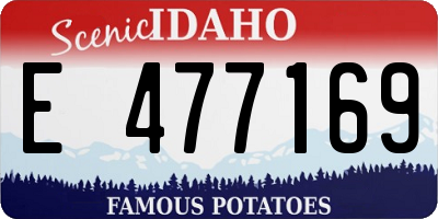 ID license plate E477169