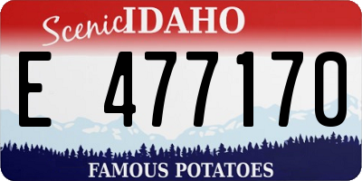 ID license plate E477170