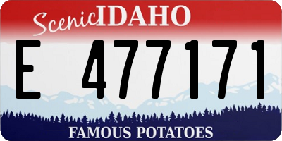 ID license plate E477171