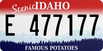 ID license plate E477177