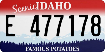 ID license plate E477178