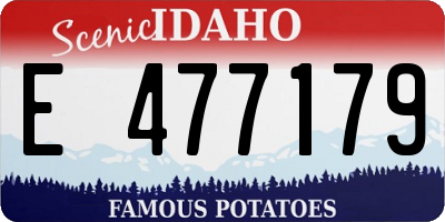 ID license plate E477179